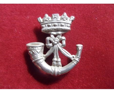 The Duke of Cornwall's Light Infantry Victorian Cap Badge (White-metal), three lugs. K&amp;K: 606