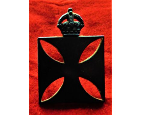 Royal Army Chaplains Department Cap Badge (Blackened-brass), two lugs. Christian Chaplain K&amp;K: 974