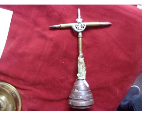 Trench Art WWI Crucifix made from .303 Rounds and a No.80 Fuze it has 'Somme 1916) etched onto the body and 'France 1916' etc