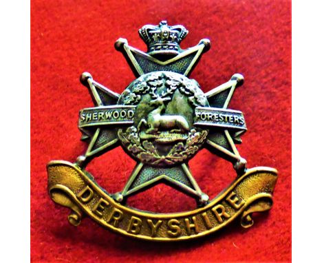Sherwood Foresters (Derbyshire Regiment) Victorian Cap Badge (Bi-metal), two lugs. K&amp;K: 661