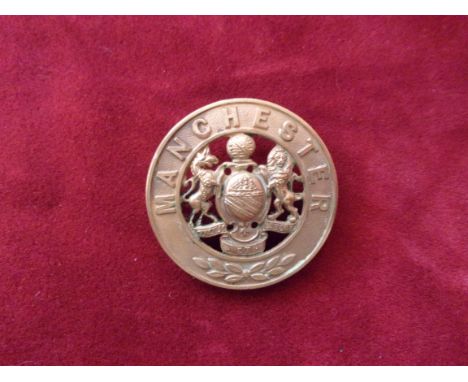 The Manchester Regiment Victorian Other Ranks Helmet Plate Centre 1881-1901 (Gilding-metal construction) K&amp;K: 347/412. Fo