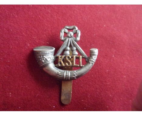 King's Own (Yorkshire Light Infantry) Victorian Cap Badge (Bi-metal), slider, smaller variant. K&amp;K: 670