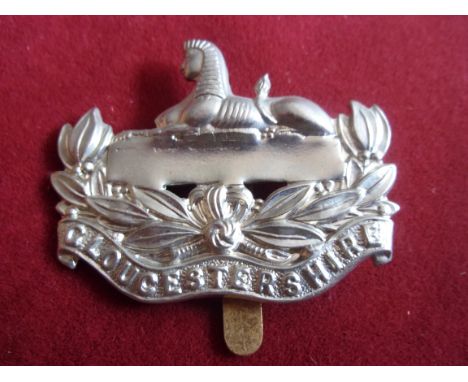 Gloucestershire Regiment 5th and 6th Battalions WWI Territorial Cap Badge (White-metal), slider. K&amp;K: 1720