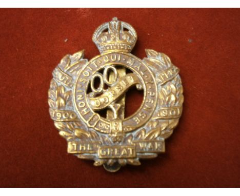 Queen's Own Dorsetshire Yeomanry (Hussars) WWII Cap Badge (Gilding-metal), two lugs, third type. K&amp;K: 1446