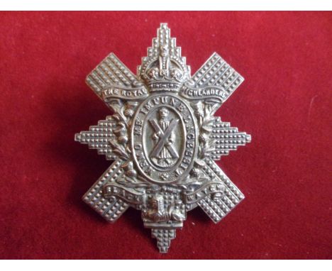 Black Watch (Royal Highlanders) WWI  Cap Badge (White-metal), two lugs. K&amp;K: 657