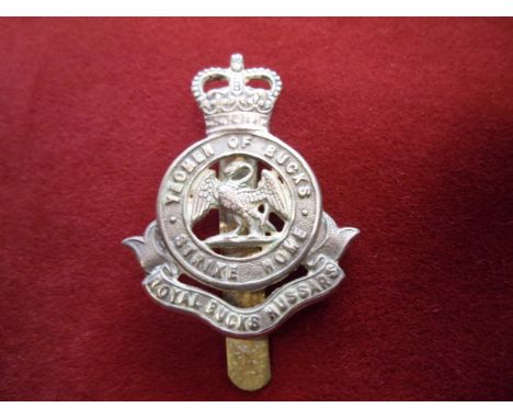 Royal Buckinghamshire Hussars Cap Badge (White-metal), slider. K&amp;K: 2346