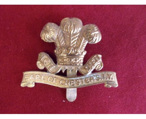 Cheshire Imperial Yeomanry (Earl of Chester's) Economy Cap Badge (Gilding-metal), two lugs, sealed 11th September 1902. Third