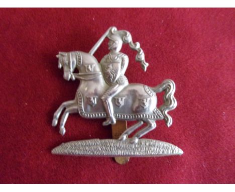 Fifeshire and Forfarshire Yeomanry (Dragoons) WWI Other Ranks Cap Badge (White-metal), slider. K&amp;K: 1474
