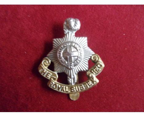 Royal Sussex Regiment WWI Cap Badge (Bi-metal), slider. K&amp;K: 646