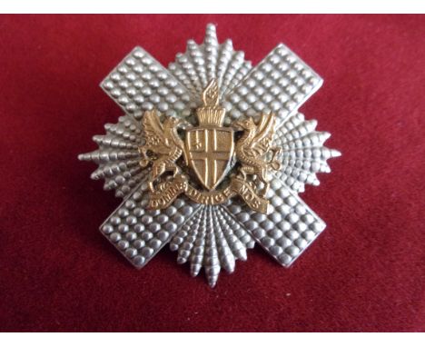 City of London Volunteer Corps (Scottish Company) WWI  Cap Badge (Brass), two lugs. K&amp;K: 1643