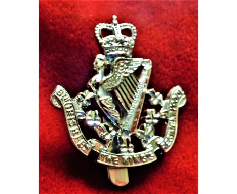 The King's (Liverpool Regiment) 8th (Irish) Battalion  Territorial Volunteers EIIR Cap Badge (Anodised), slider, made Dowler,