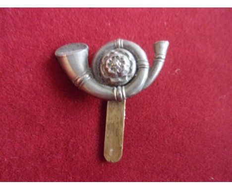 King's Own Yorkshire Light Infantry WWII Other Ranks Cap Badge (White-metal), slider. K&amp;K: 2009