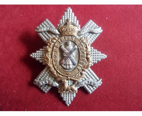 Black Watch (Royal Highlanders) WWI Sergeants Cap Badge (Bi-metal), two lugs. K&amp;K: 656