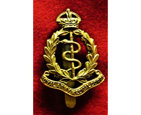 Royal Army Medical Corps Cap Badge (Brass), slider. K&amp;K: 1007