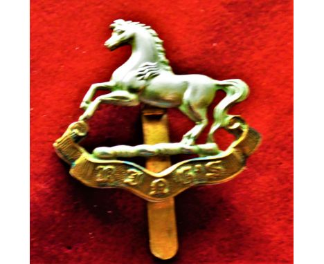 The King's Regiment (Liverpool) Cap Badge (Bi-metal), slider, sealed 21st April 1937. K&amp;K: 1974