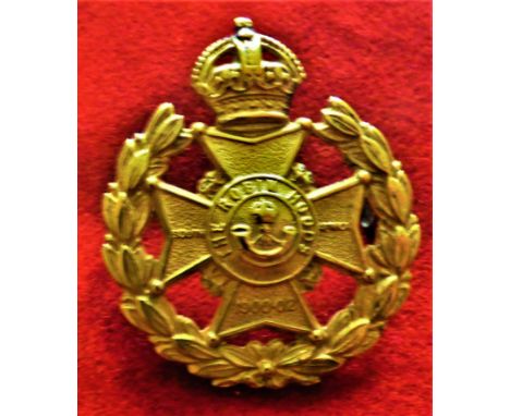 Notts &amp; Derby 7th Robin Hoods Battalion, Sherwood Foresters (Notts and Derby) Regiment Officers Forage Cap Badge (Bi-meta