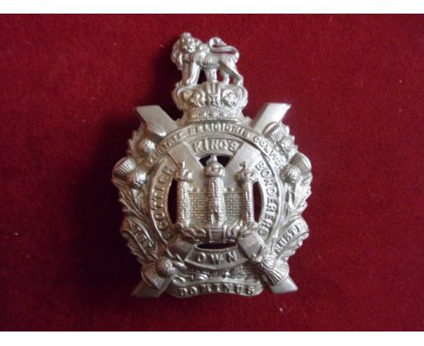 The King's Own Scottish Borderers Glengarry Badge (White-metal), three lugs. K&amp;K: 626