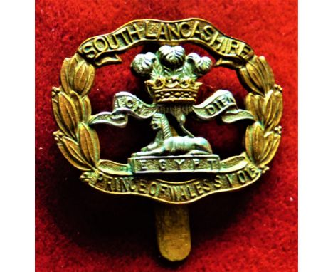 The Prince of Wales's Volunteers (South Lancashire Regiment) Beret Badge (Bi-Metal), Slider, this type issued in 1950 and mad