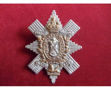 Black Watch (Royal Highlanders) WWI Sergeants Cap Badge (Bi-metal), two lugs. K&amp;K: 657