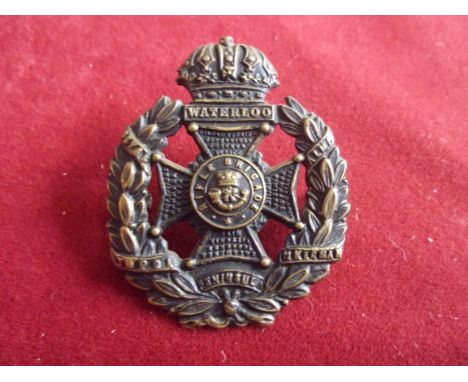 Rifle Brigade Victorian Other Ranks Helmet Plate Centre (Blackened-brass), two lugs. K&amp;K: 588