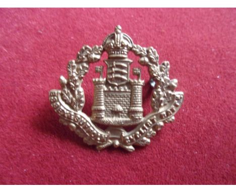 The Essex and Suffolk Cyclist Battalion Officers WWI Collar Badge (Gilding-metal), two lugs. K&amp;K: 1868