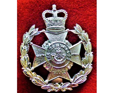 Sherwood Foresters (Nottingham &amp; Derbyshire Regiment) 7th (Robin Hood) Battalion EIIR Cap Badge (Silver Anodised), slider