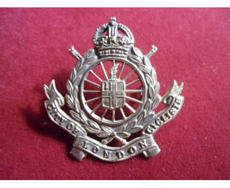 1st/1st London Divisional Cyclist Company WWI Cap Badge (Gilding-metal), two lugs. K&amp;K: 1873