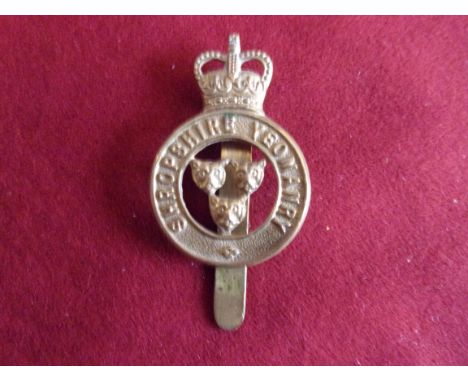 Shropshire Yeomanry EIIR Cap Badge (Gilding-metal), slider. Gaunt. K&amp;K: 2309