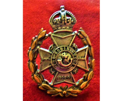 Notts &amp; Derby 7th Robin Hoods Battalion, Sherwood Foresters (Notts and Derby) Regiment Cap Badge (White-metal), two lugs.