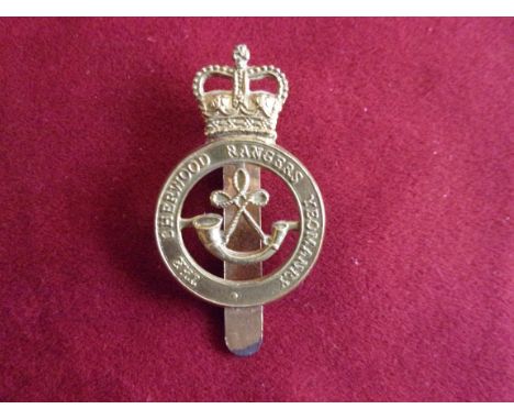 Sherwood Rangers Yeomanry EIIR Cap Badge (Brass), Slider. K&amp;K: 2287