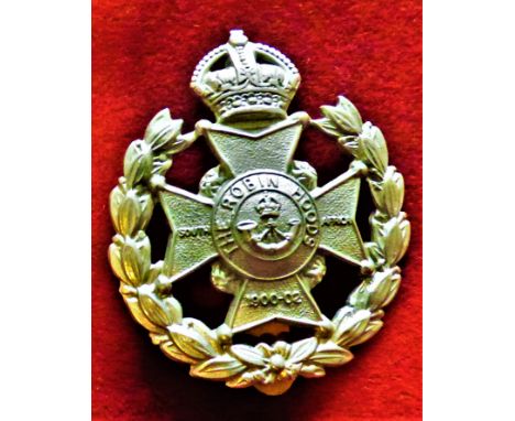 Notts &amp; Derby 7th Robin Hoods Battalion, Sherwood Foresters (Notts and Derby) Regiment Cap Badge (White-metal), slider. K
