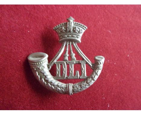 Durham Light Infantry Victorian Cap Badge (White-metal), two lugs. K&amp;K: 680