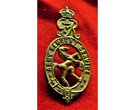 Army Remount Service WWI Other Ranks Cap Badge (Gilding-metal), slider, third type. K&amp;K: 1047