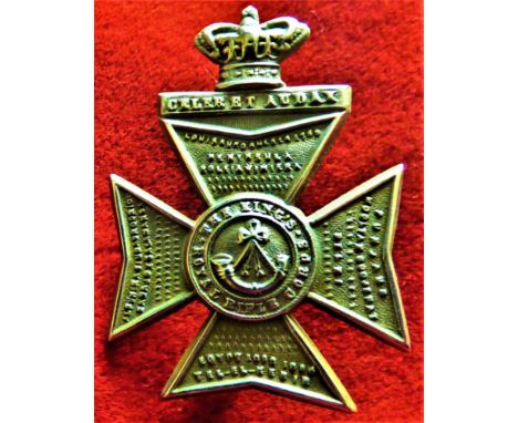 King's Royal Rifle Corps Victorian Cap Badge (White-metal), two lugs. K&amp;K: 673
