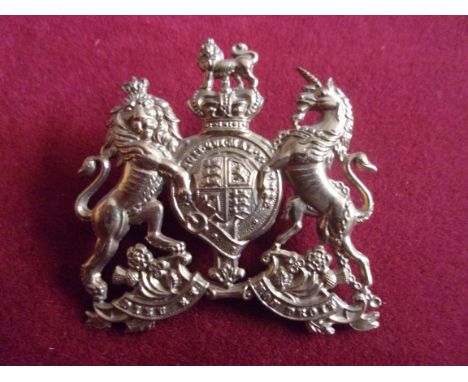 Her Majesty's Reserve Regiment of Cavalry Abroad Foreign Service Victorian Helmet Plate  (Gilding-metal), two lugs. K&amp;K: 