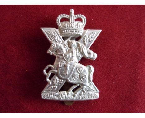 The Highland Yeomanry EIIR Cap Badge (White-metal), slider and made J.R. Gaunt, B'Ham. K&amp;K: 2315