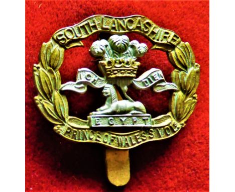 The Prince of Wales's Volunteers (South Lancashire Regiment) Beret Badge (Bi-Metal), Slider, this type issued in 1950 and mad