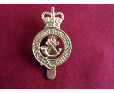 Sherwood Rangers Yeomanry EIIR Cap Badge (Anodised), two lugs and made by Firmin. K&amp;K: 2287