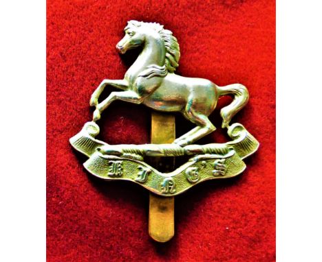 The King's (Liverpool Regiment) 7th Battalion Territorial Cap Badge (White-metal), slider and with the word "King's" in old E