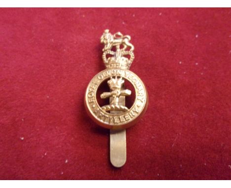Royal Devonshire Yeomanry EIIR Cap Badge (Anodised), slider and made by J.R. Gaunt. K&amp;K: 2304