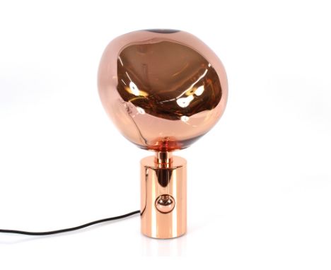 A Tom Dixon "Melt" table lamp, copper finish, 43cm high