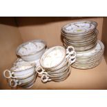 A Ridgeway's type gilt decorated part tea service for eight