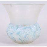 A 1930s Lalique Renoncules waisted vase, 5 3/4" high (rim chipped)