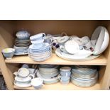 A quantity of Royal Worcester "Evesham" pattern china, a Wedgwood "Embossed Queensware" pattern part