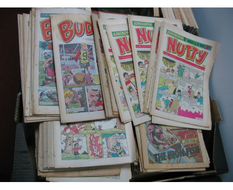 A Collection of Nutty and Buddy Comics, (circa 1980's) including Eric Wimp Alias Bananaman.
