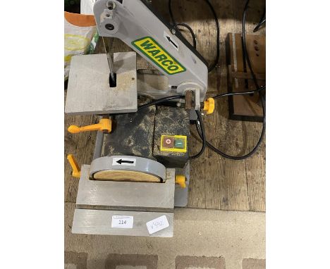 A 240 volt Warco bench grinder/sander. Untested. No shipping 