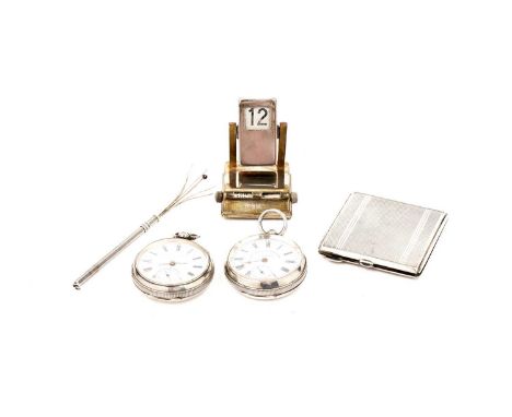 Two silver-cased open-faced pocket watches, one by Henry Samuel, Manchester, the other by Alfred Russel &amp; Co, Liverpool (