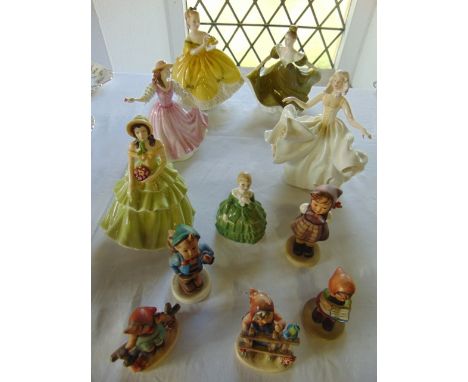 Three ceramic Royal Doulton figures comprising  The Last Waltz HN2315, HN2329, Sweet Seventeen HN2734, and Belle HN2340, toge