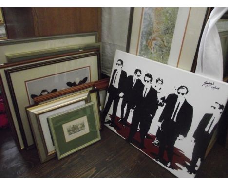 A collection of pictures and prints mainly relating to countryside subjects and including a signed limited edition print afte