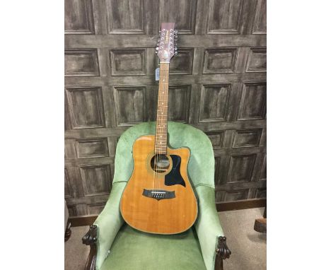 TANGLEWOOD 12-STRING ELECTRIC-ACOUSTIC GUITAR,model no. TW1200 NS/CE, 108cm long